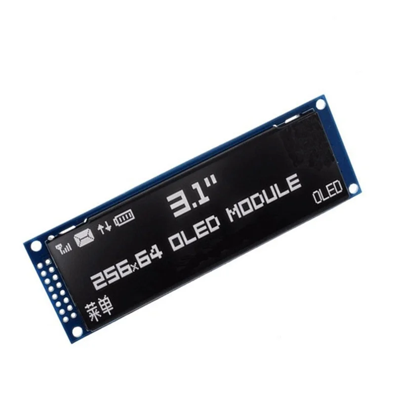 A47F-3.12 인치 OLED 디스플레이 256X64 SSD1322 드라이버 그래픽 LCD 모듈 Arduino/C51 용 병렬/SPI 납땜 핀