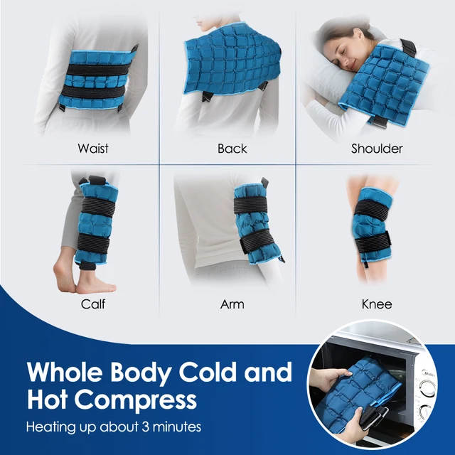 Reusable Large Ice Pack Wrap Hot Cold Compress Therapy Back Massage Pad Cooling Cushion For Knee Leg Neck Shoulder Muscle Strain 5