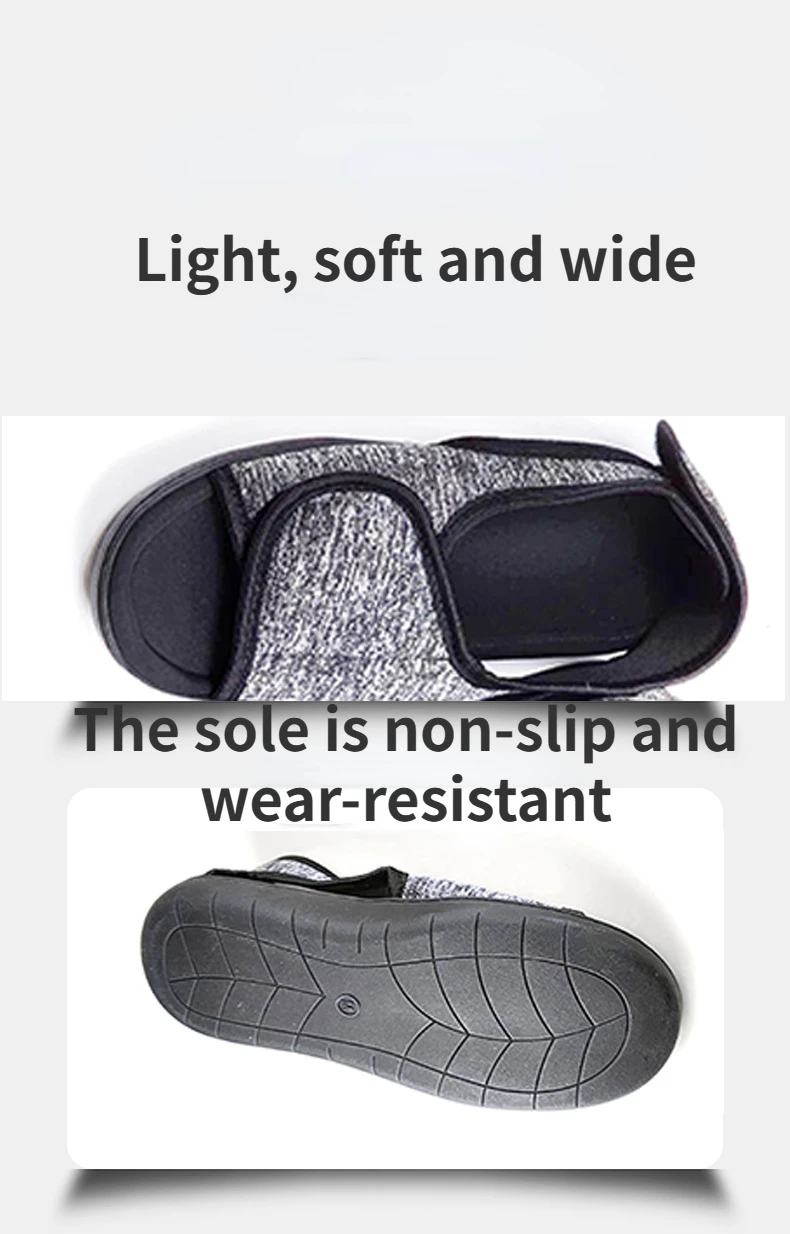 Diabetes Widened Shoes Adjustable Care Pregnant Elderly Swollen Wide Feet Thumb Valgus Bigfoot Bone Shoes Gout Soft Sole Shoes 5