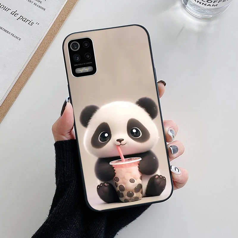 Lovely Panda Cartoon Painting Soft Silicone Phone Case Cover Bumper
