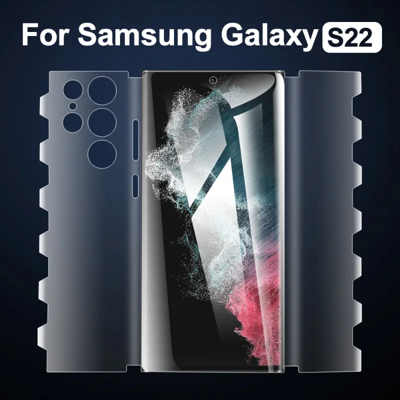 Per Samsung S22 Plus S22 Ultra Screen Protector Full Cover Hydrogel Film Front Back Side Butterfly Film Per Galaxy S22 + Ultra