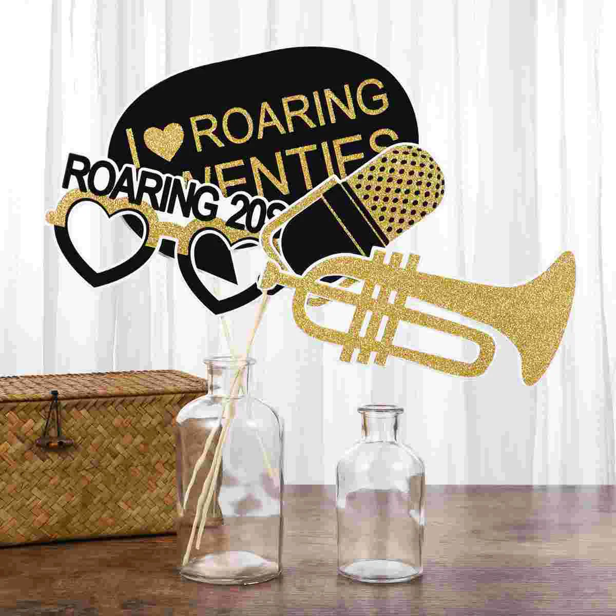 Party Photo Props Booth Decorations 1920S 20S Roaring Decor Halloween Great Funny West Wild Christmaswedding party photo props