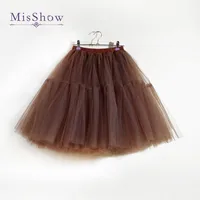 MisShow Women Tutu Short Skirt High Waist Mesh Soft Tulle Skirt Puffy Pettiskirt Prom Ball Gown Party Dance Tutu Dress - Image 3
