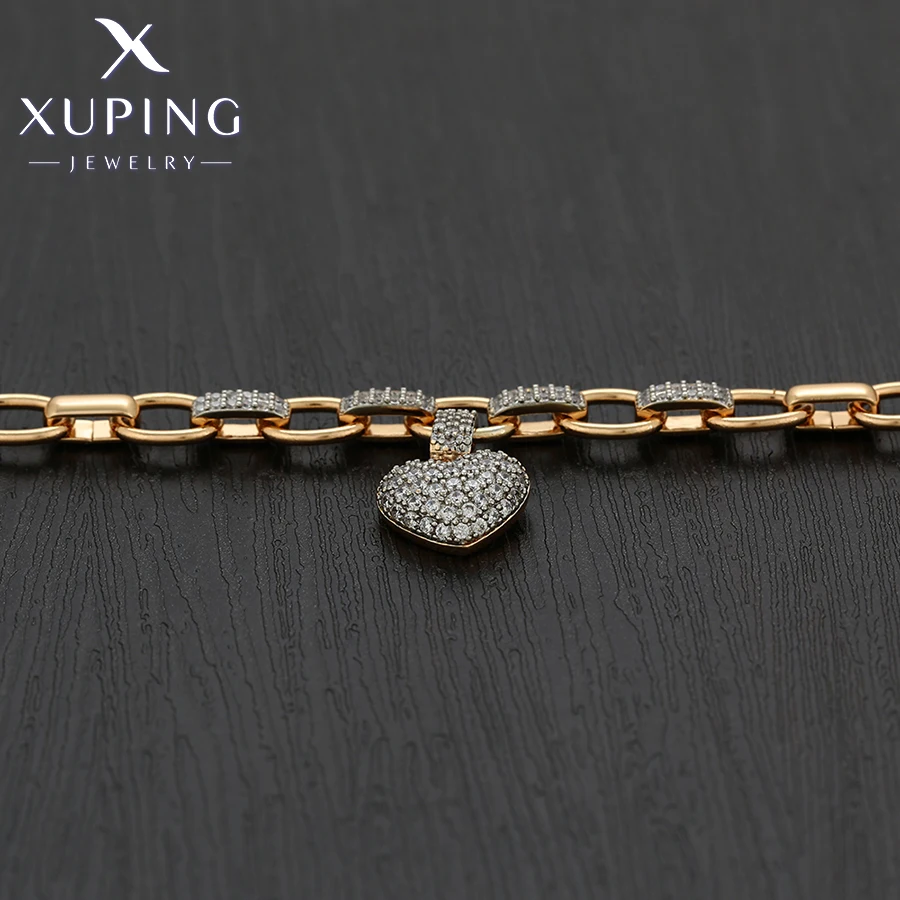 Xuping Jewelry New Arrival Bead Charm Popular Plated Heart Romantic Charm Fashion Bracelet for Women Gift X000827320