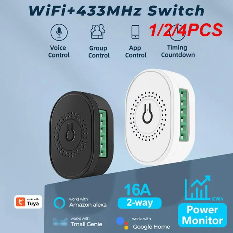 

1/2/4 шт., мини-переключатель с поддержкой Wi-Fi и RF 433