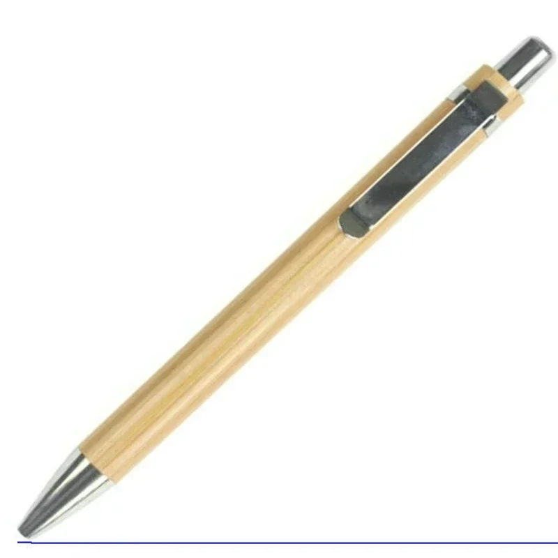 

Pens School Signature Office Wrting 1.0mm Wood Ballpoint Business Bamboo 50pcs Ball Stationery Pen