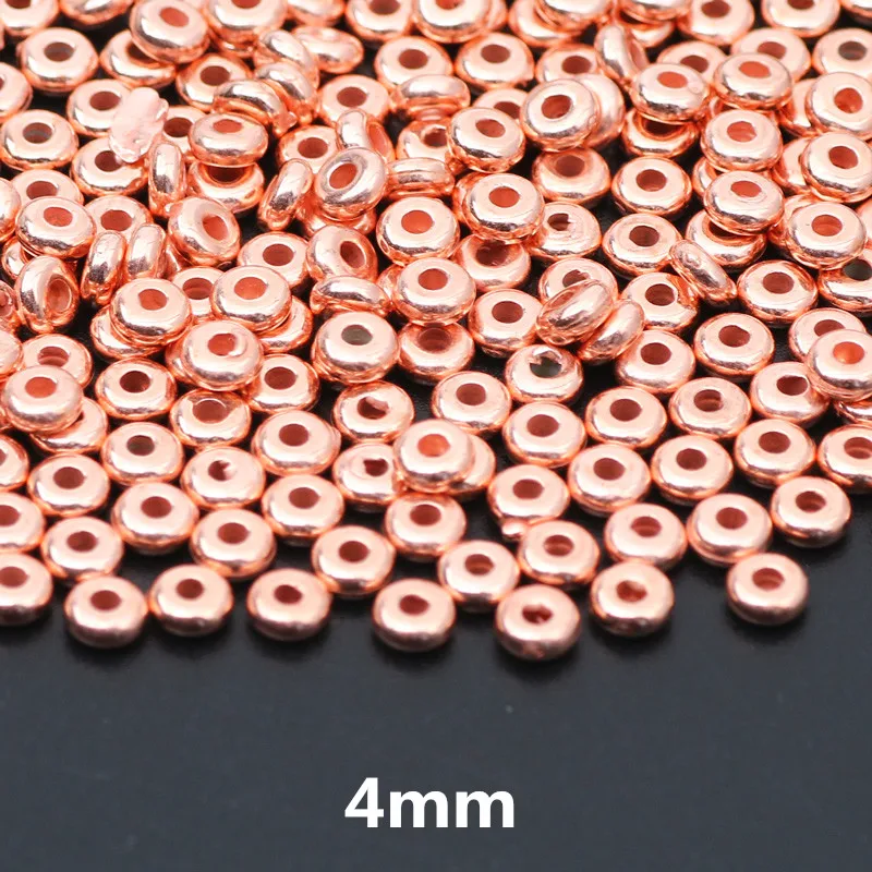 Versatile CCB Charm Spacer Beads - 100pcs Flat Round