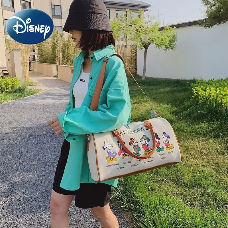 Disney Canvas Travel Duffel Tote Bag for Women Girls Mickey Mouse Luxury  Designer Travel Bag for Carry on Luggage Business Trip