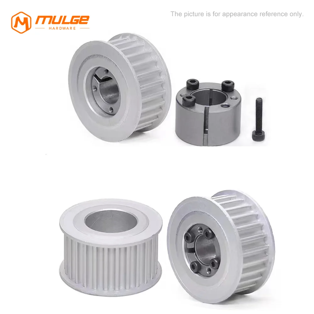 Description Picture 4 of itemHTD5M 20T/22Teeth Timing Pulley Keyless Bushing Bore 5/6/6.35/8-14 mm 20T/22T 5M Synchronous Wheel For Belt Width 10/15/20/25mm