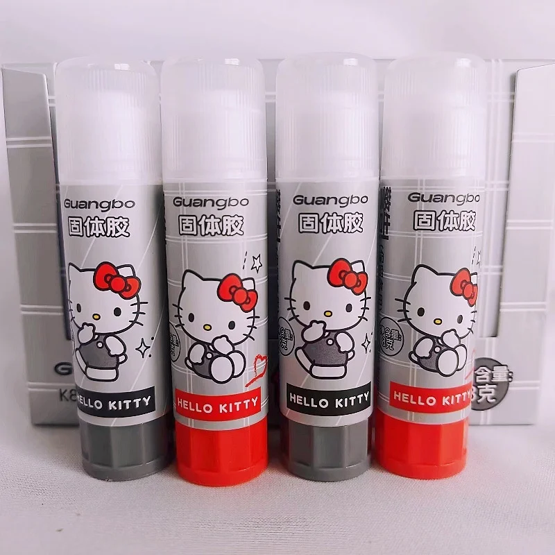 24개/세트 귀여운 산리오 키티 솔리드 글루건 귀여운 DIY 도구 학생 수제 사무실 학교 용품