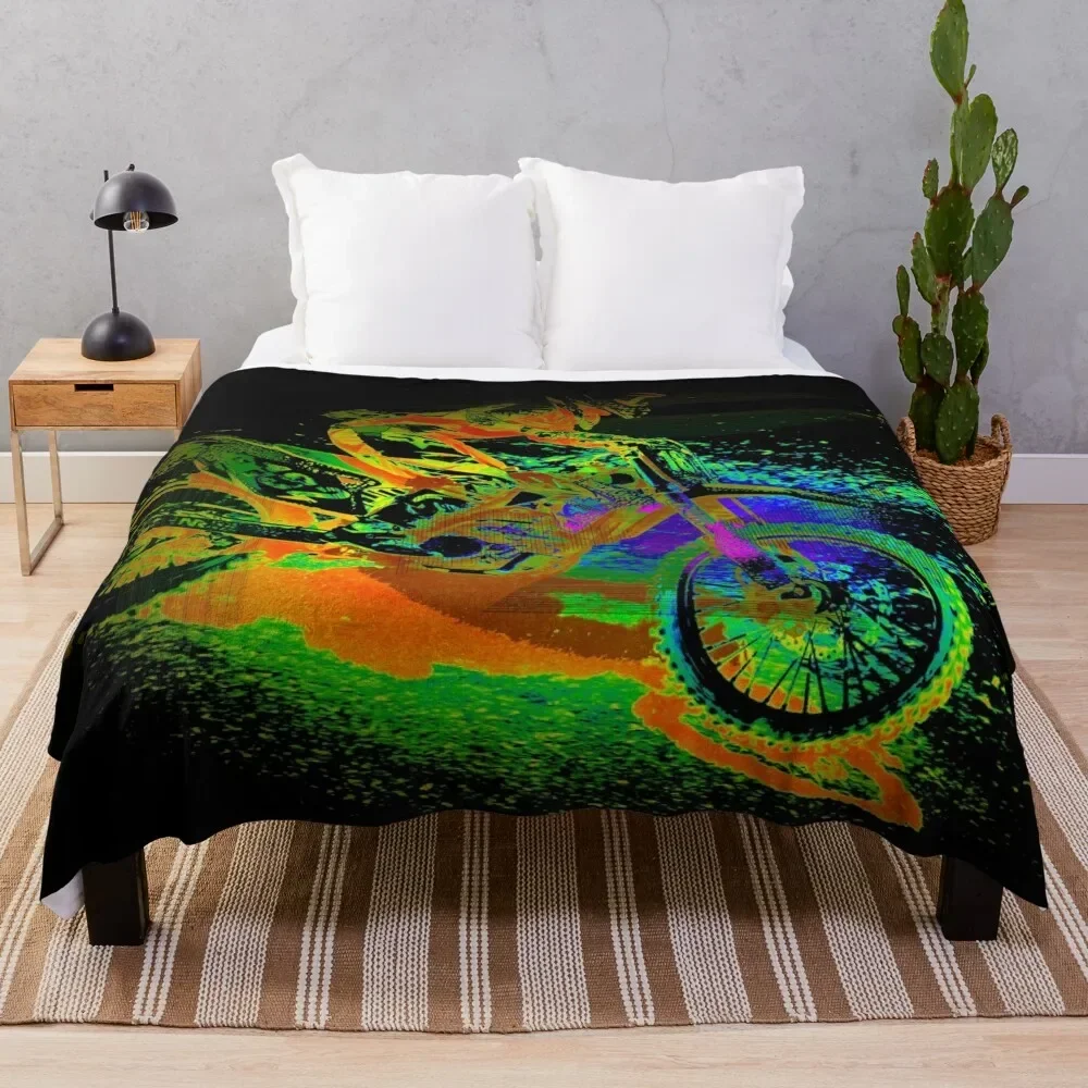 

Race to the Finish! - Motocross Racer Throw Blanket Kid'S Hairys Blankets