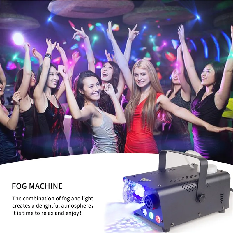 500W LED RGB Wireless Remote Control Fog Machine DJ Disco Smoke Machine For Party Wedding Halloween Stage Effect Fogger
