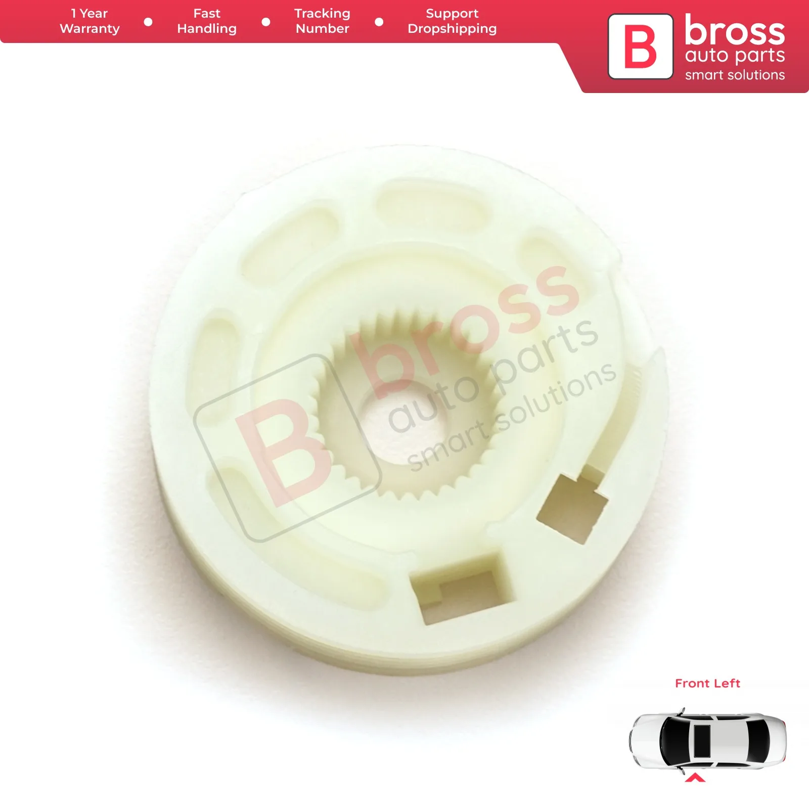 

BWR5015 Electrical Power Window Regulator Repair Wheel Pulley Front Left 813102R030 for Hyundai I30 MK1 FD 2007-2011 4/5 Door