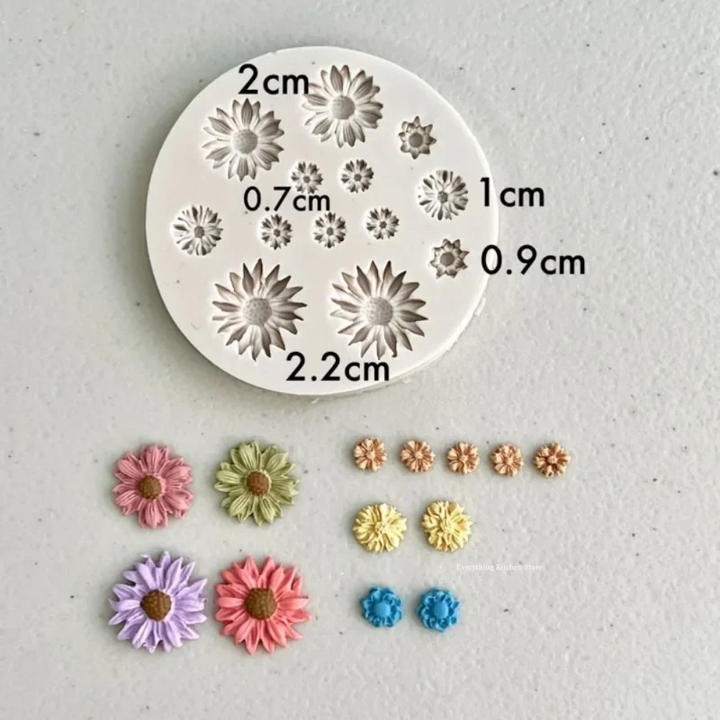 Flower Silicone Mold for Polymer Clay Earrings Bowknot Daisy Rose Snowflake DIY Earrings Silicone Mould Resin Fondant Mold silicone mold polymer clay cutter