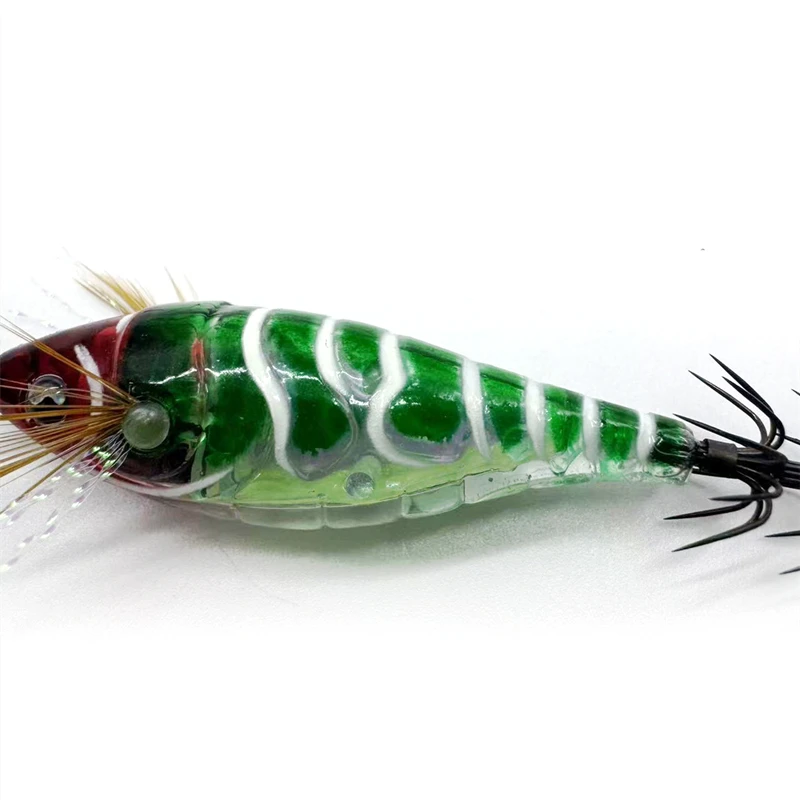 Leuchtender hölzerner Garnelen-Tintenfisch EGI-Jig Vertikaler Jigging-Köder Octopus Garnelen Tintenfisch Tintenfisch Angelköder Köder Japan Haken – Detail 4