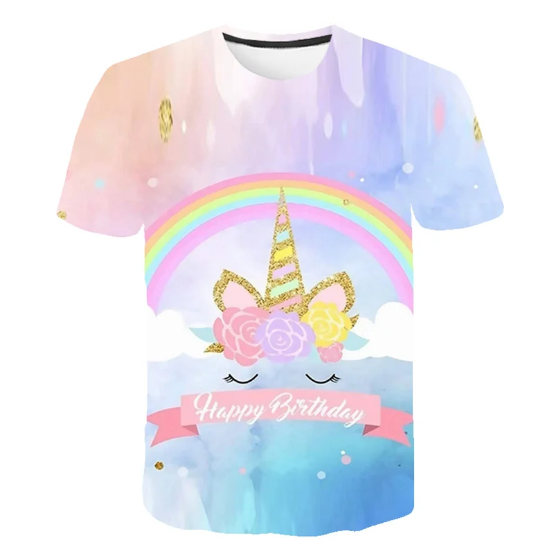 

Kids Clothing pony T shirts Print Girls Boys Cartoon Children Unicorn shirt Baby Toddler Tops Cartoon Full Short Sleeves Clothes