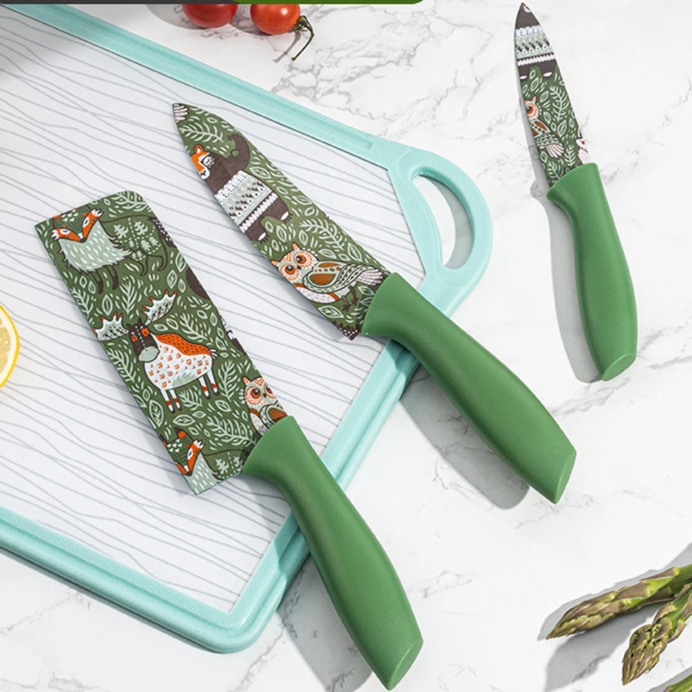 Serrated Paring Knives Colori-Bulk, green - Duluth Kitchen Co