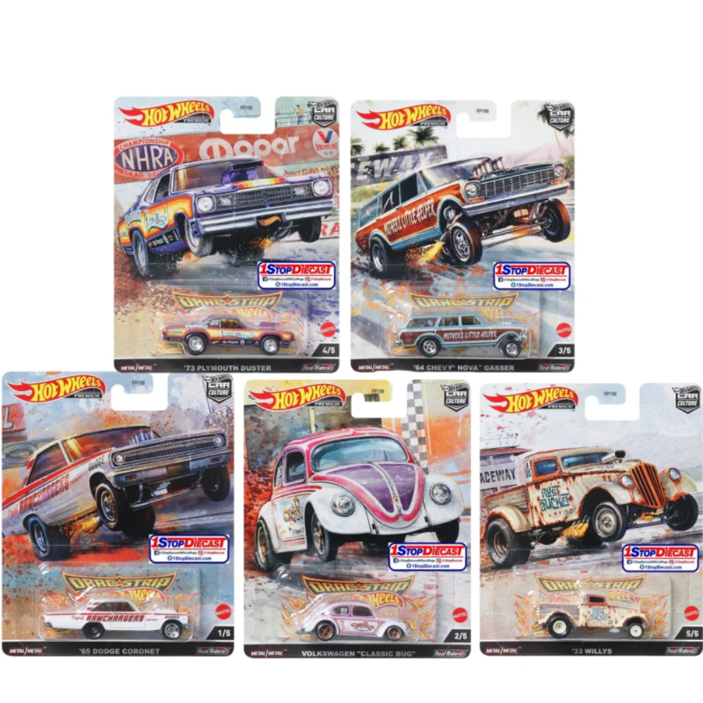 Hot Wheels Car Culture Fpy86 Dragstrip Demons Speed Machines 2021Modern Classics Guif Ford Dodge Lamborghini Bmw Toy Car Model