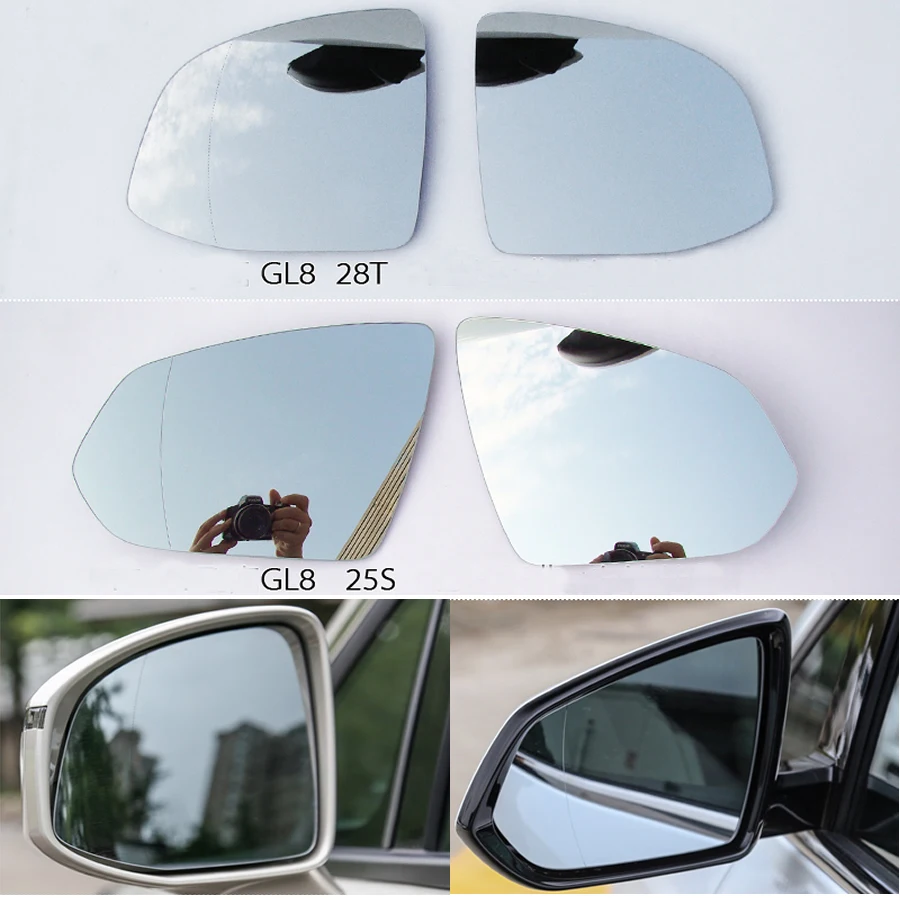 

For Buick GL8 25S 28T 2017 2018 Car Accessories Outer Rearview Side Mirrors Lens Door Wing Rear View Mirror Glass 1PCS