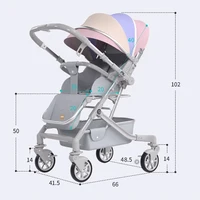 High Landscape Baby Stroller – Lightweight, Two-Way, Foldable Travel System 6