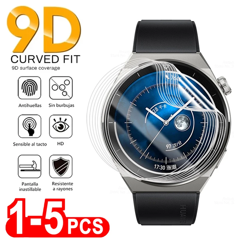 5 Pz Pellicola Morbida Trasparente Per Huawei Watch Gt 3 Pro 43Mm 2 E 42Mm 46Mm Runner Screen Protector Per Huawei Watch Fit 2 Pellicola Protettiva
