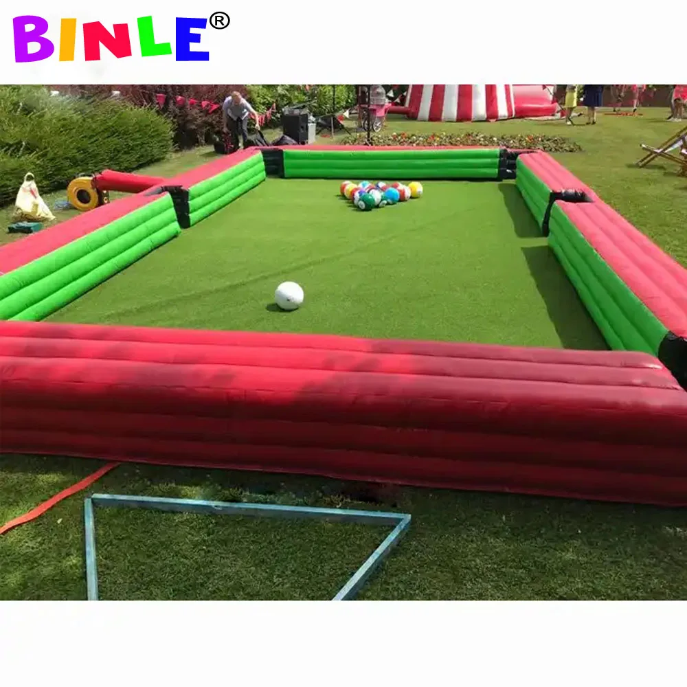 Funny Billiard Sport game inflatable football snooker table,soccer pool table for outdoor amusement park