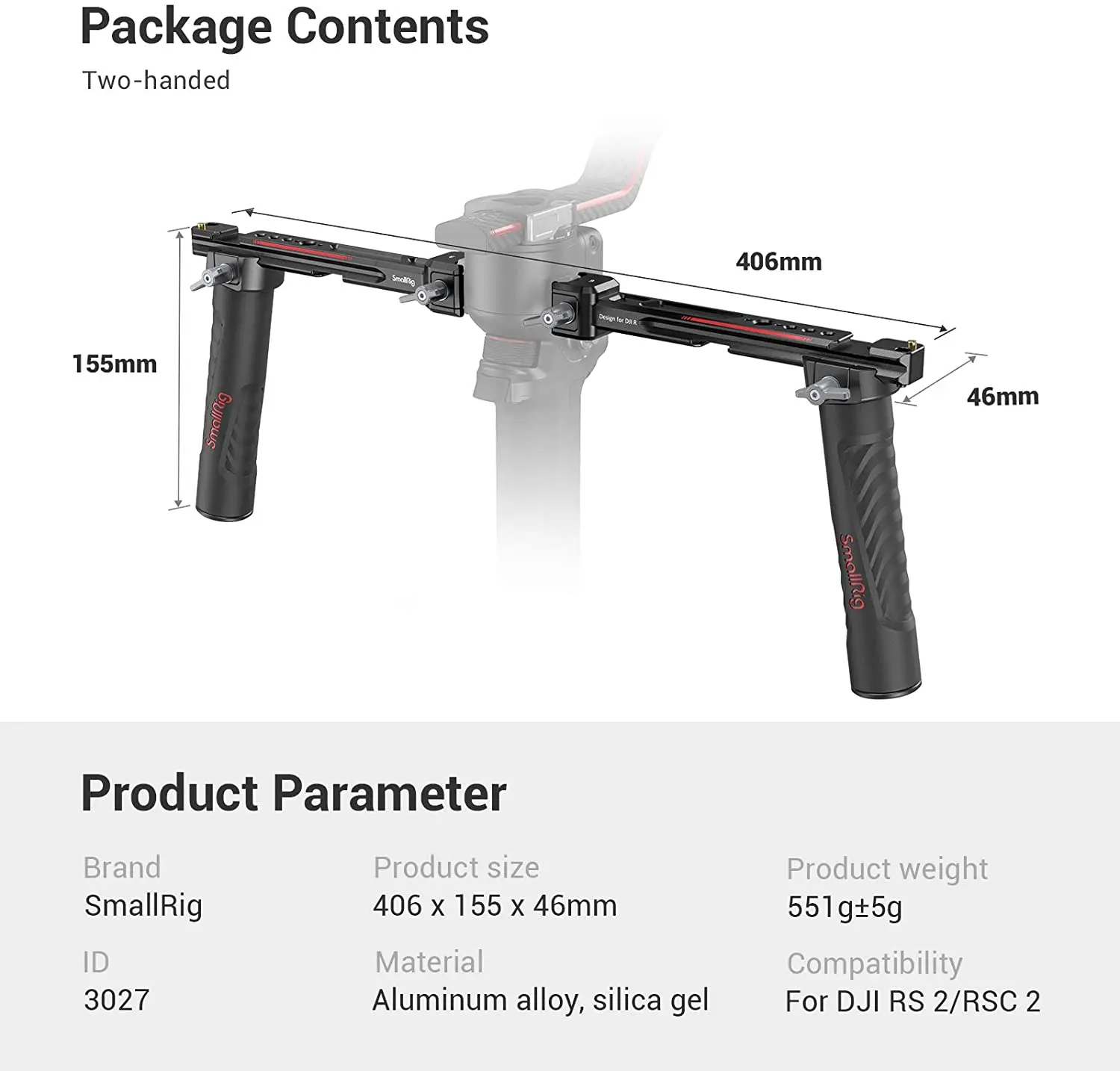 SmallRig  ڵ׸, DJI RS 2, RSC 2, RS 3, RS 3 ο  º,  ڵ º  Ʈ
