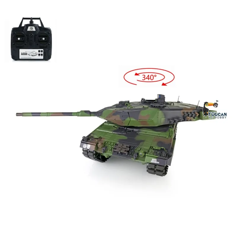 1/16 2.4Ghz HENG LONG 7.0 플라스틱 Ver Leopard2A6 RC 탱크 3889 메인보드 배터리 포함 리모컨 모델 BB 유닛 TH17573-SMT4