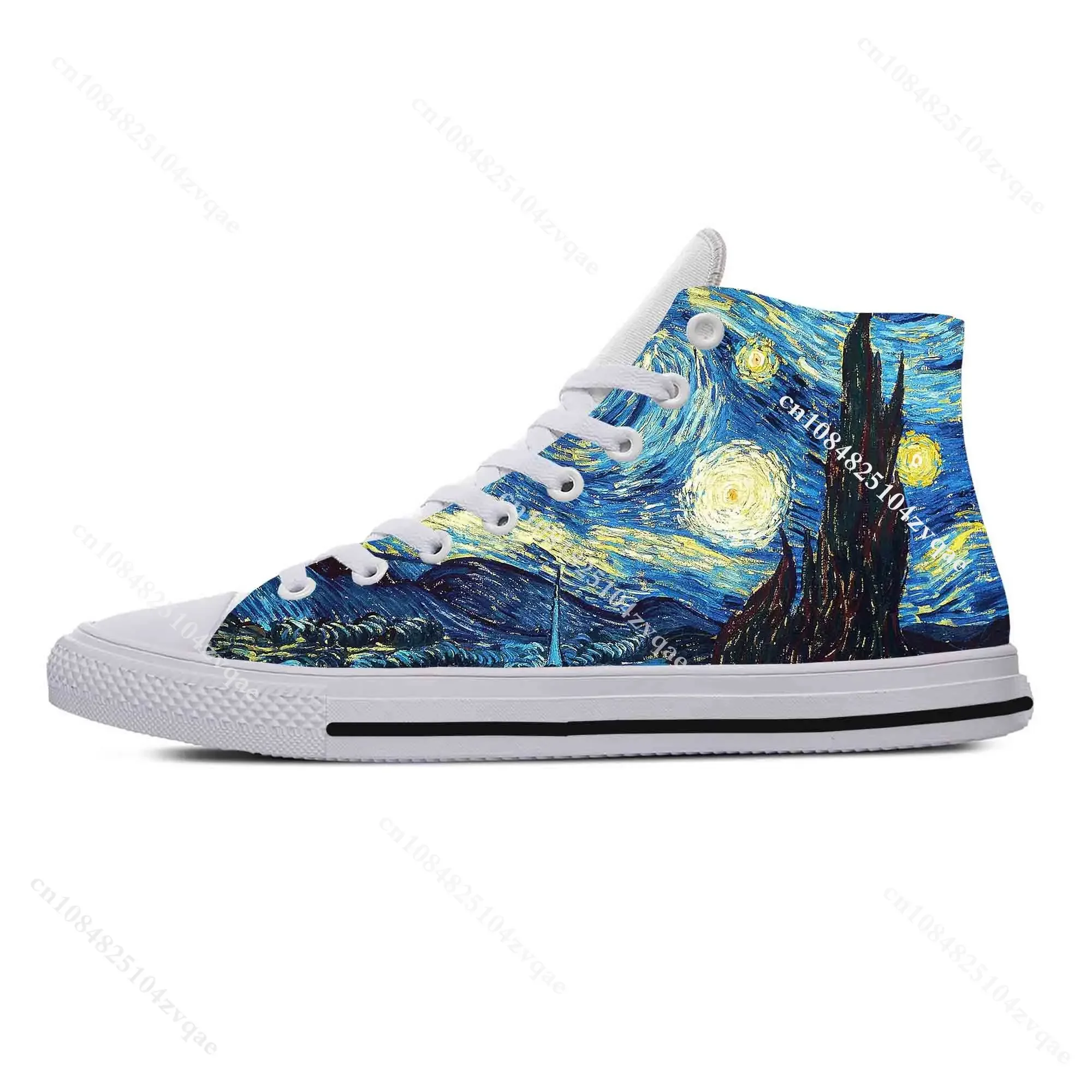 Vincent Van Gogh Starry Night Oil Painting Funny Casual Cloth