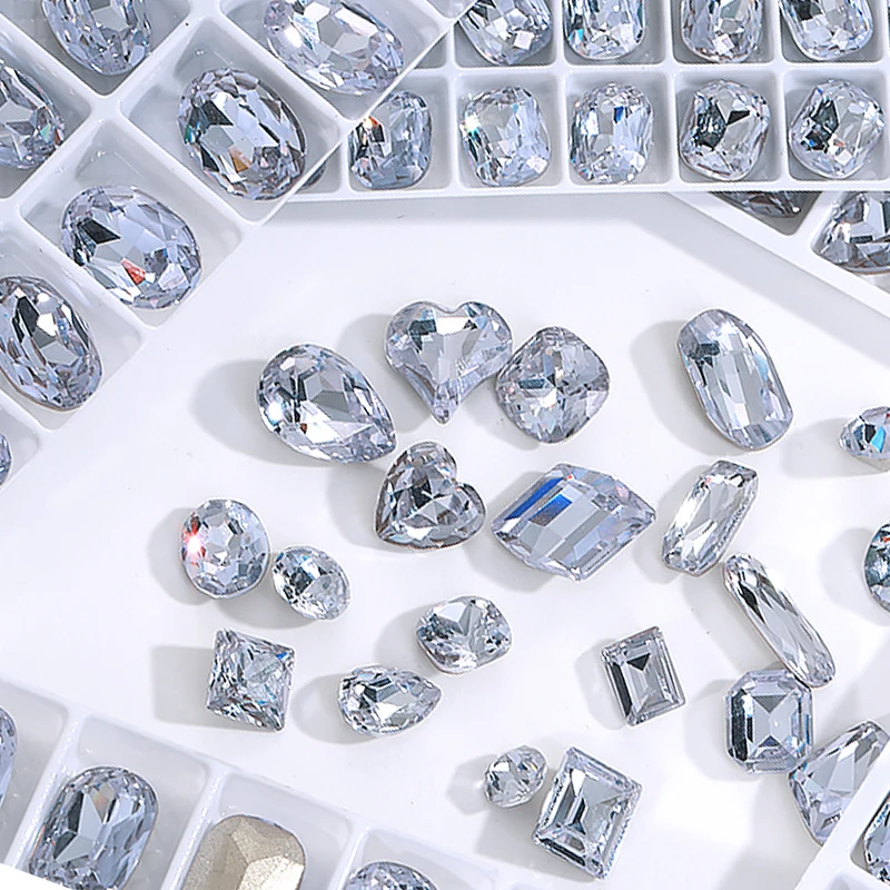 10Pcs 10x17mm Big Drop Shaped Glitter Flat Back Rhinestones For Nails  Diamonds Stone Korea Nail Parts Kawaii Charms Accessories - AliExpress