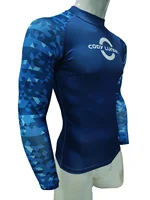 Surf natation plongée T-Shirts Compression longue éruption garde maillots de bain hommes Protection UV Surf vêtements plage Floatsuit hauts 5