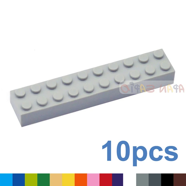 10pcs DIY Building Blocks Thick Bricks 2x10 Dots 16Color Educational Creative Compatible With Brand Plastic Toys for Children 1