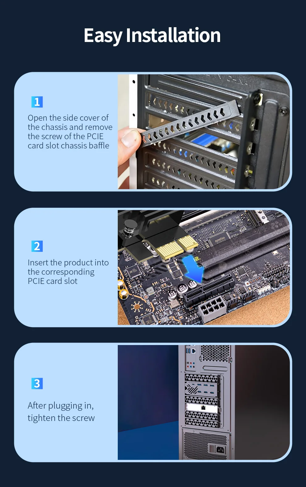 5G PCIE Network Card RTL8126-VB-CG Chip Gigabit Ethernet PCI Express 3.1 X1 to RJ45 PCI-E LAN NIC 5000Mbps 5Gbps For Desktop