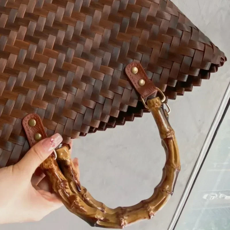 Fai da te con fibbia Accessori per borse Confezione regalo Maniglia Maniglie per borse in bambù Maniglia per borsa a tracolla Maniglia per borsa in bambù - immagine 4
