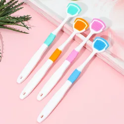 Premium Soft Silicone Tongue Scraper for Fresh Breath and Oral Hygiene (1pc random color)