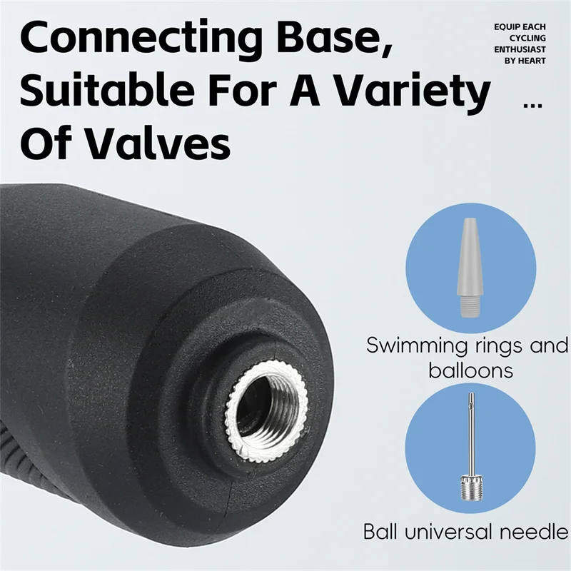 Air Pump WEST BIKING Portable Pump 40PSI Max Pressure for Basketball Football Swimming Ring Inflation Needle Ergonomic Handlebar Pump