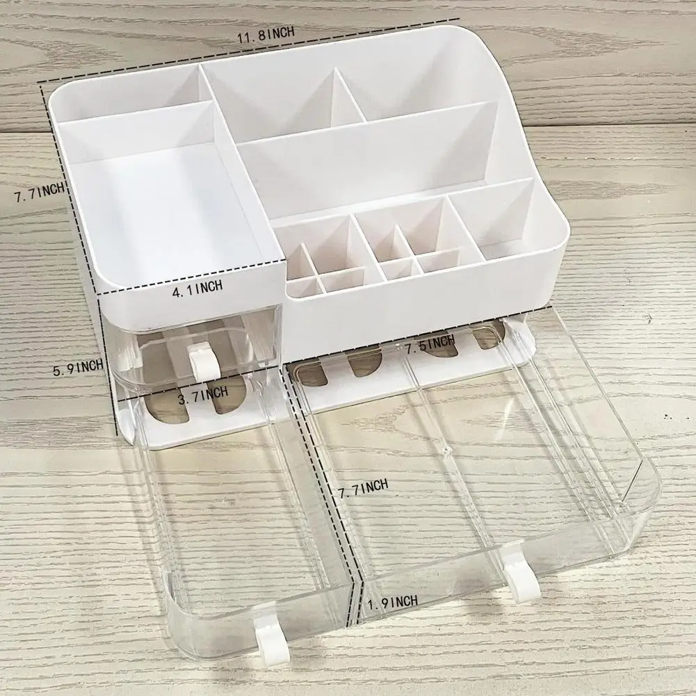 

Eyeshadow Palette Storage Solution Makeup Organizer with Transparent Drawers Stylish Storage Solution for Skincare Perfume