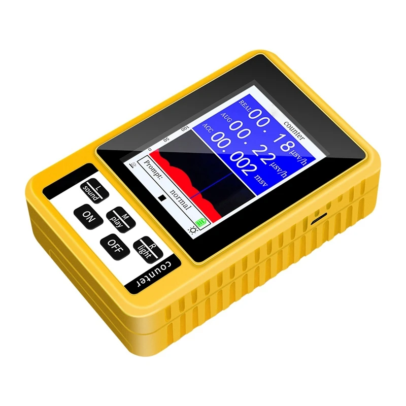 Nuclear Radiation Detector With LCD Display Screen Dosimeter Detectors Beta Gamma X-Ray Tester Portable