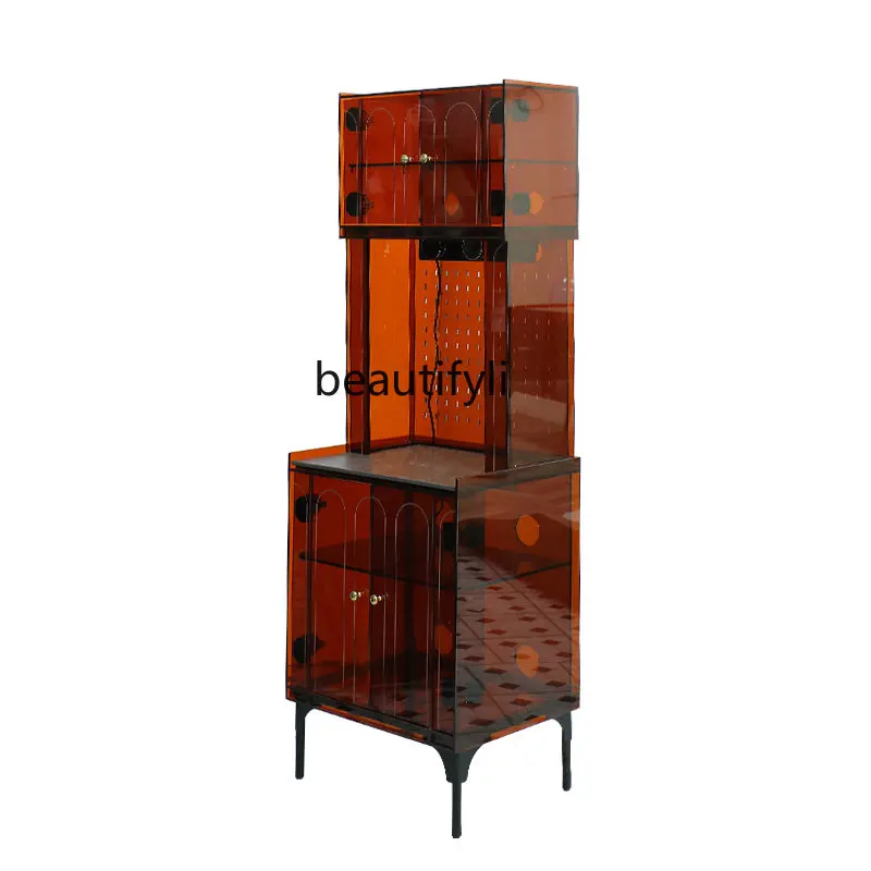 

Light Luxury Sideboard Cabinet Integrated Wall Living Room Side Cabinet Kitchen Storage Cabinet Acrylic Wine Cabinet
