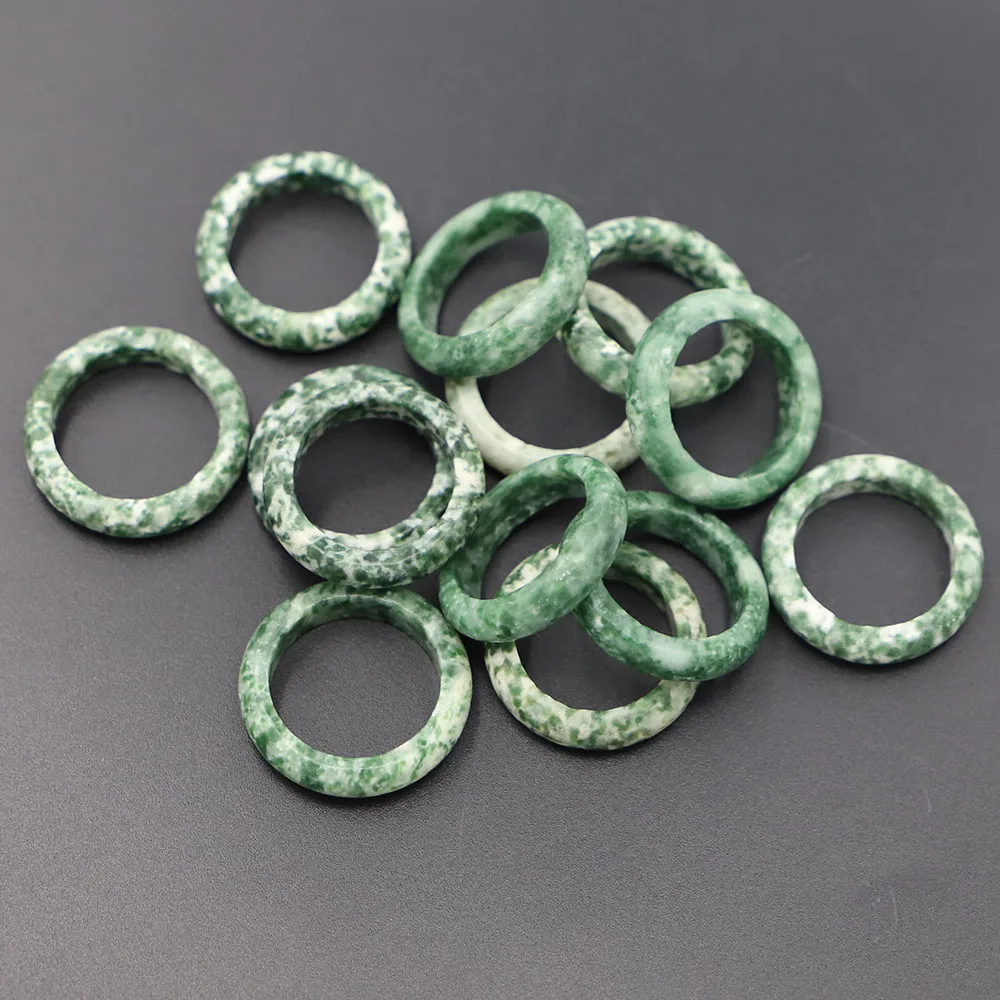 Natural Jade National Style Emerald Green Floating Flower Ring Senior Sense Warm And Simple Unisex Finger Pulling Gift 10Pcs/Lot