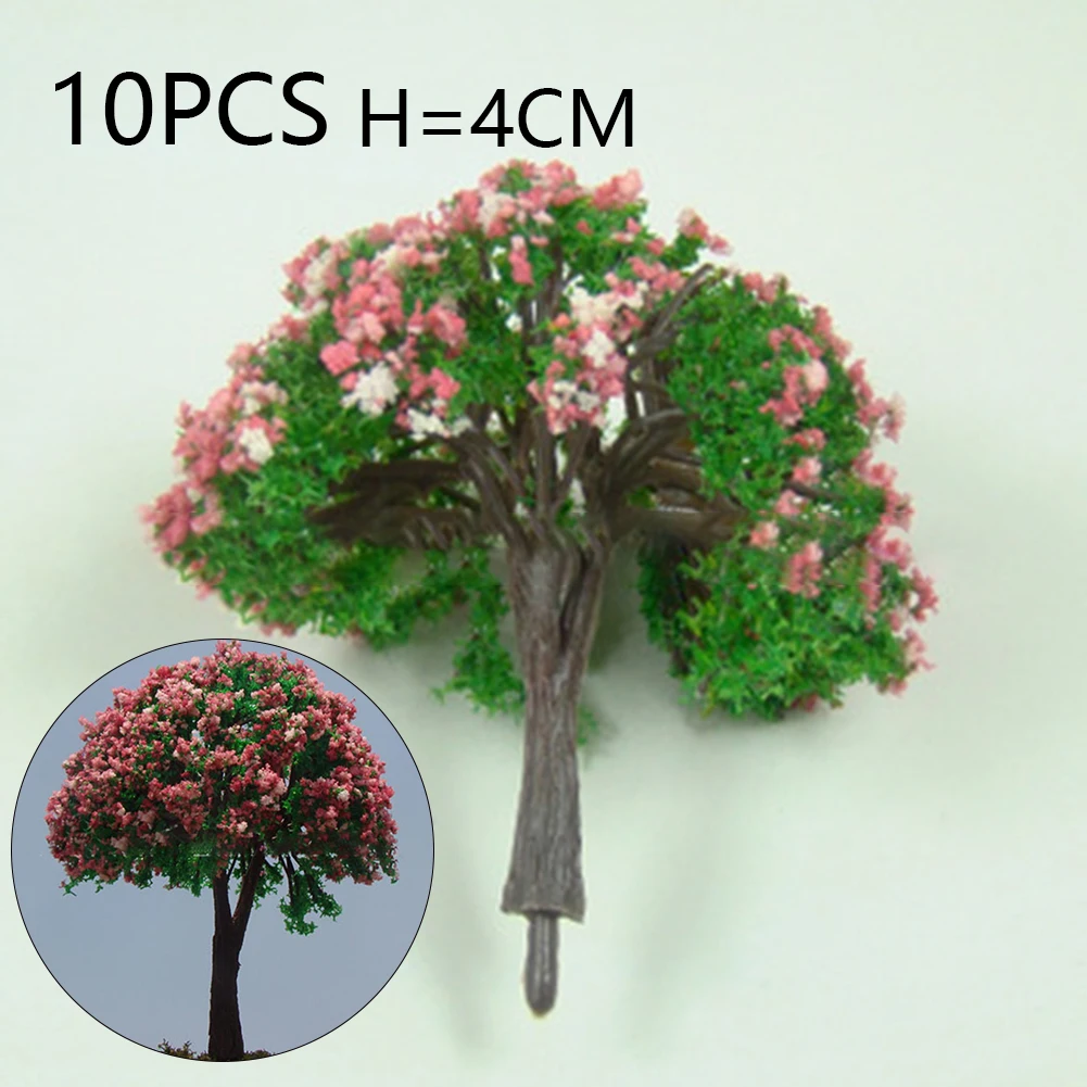 

Hot sales Lovely Model Trees Architecture Train Railway Wargame Diorama Scenery 10Pcs 4CM Accessories Ornament