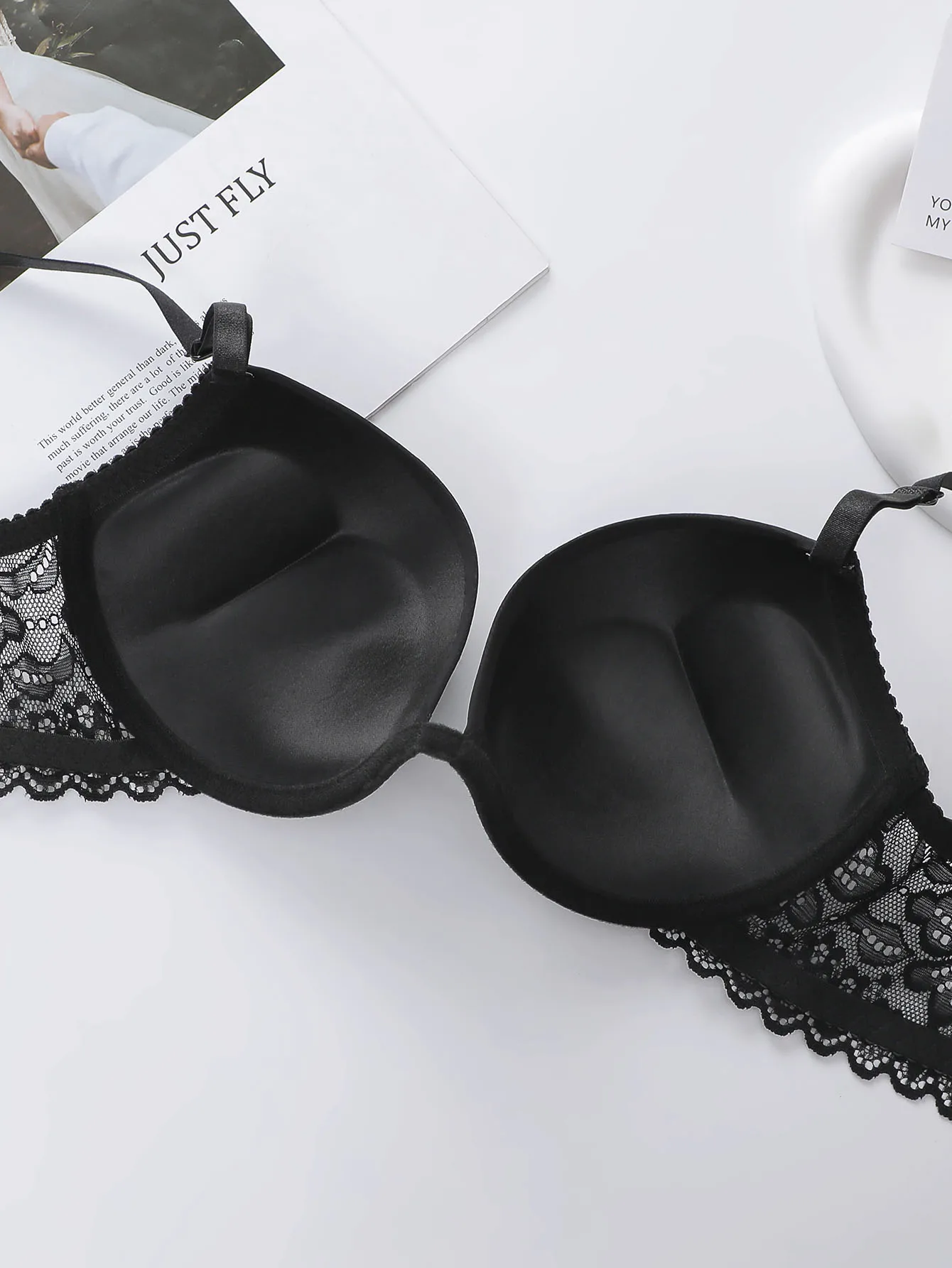 Femmes couleur unie ensemble de sous-vêtements Sexy rassemblés sous-vêtements Push Up quotidien confortable et ajusté ensemble de sous-vêtements sans couture 3208