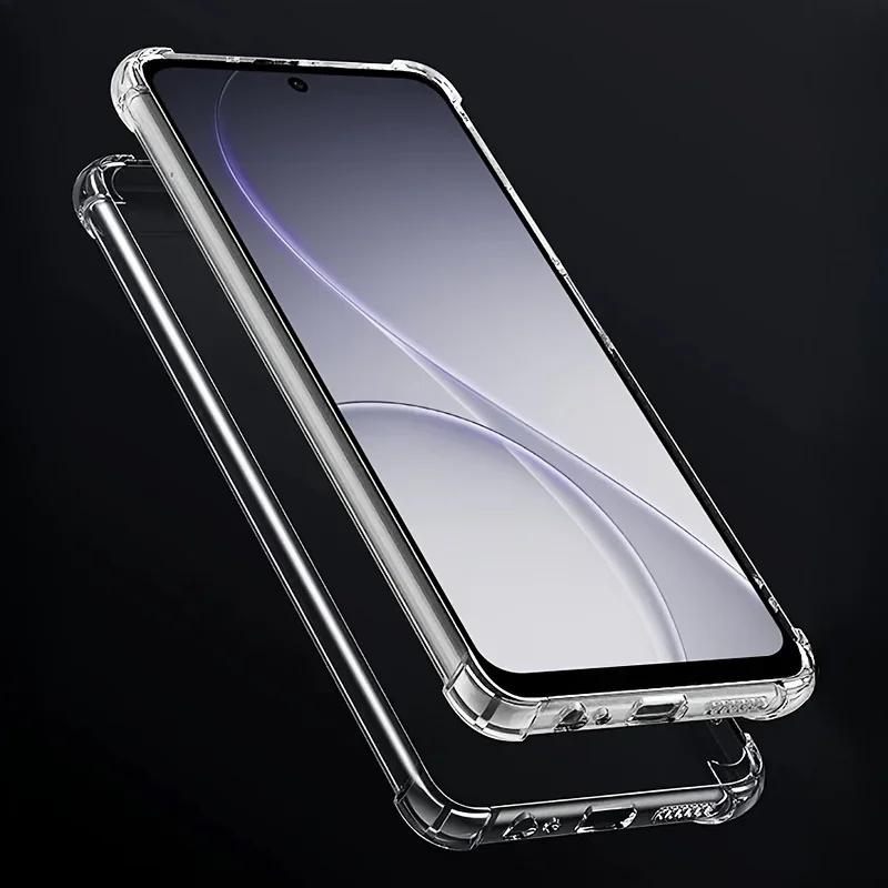 Transparent Shockproof Airbag Soft Silicone Phone Case with Clear Back Cover