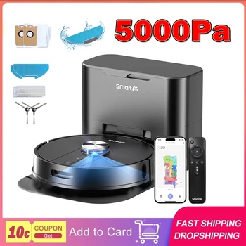 SmartAI S8 Pro Robot aspirapolvere con stazione Base 5000Pa Power 380ml serbatoio dell'acqua telecomando/voce/controllo App elettrodomestico 1