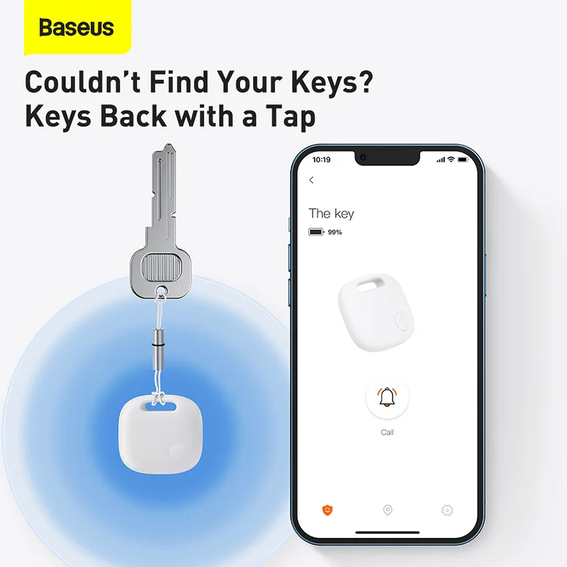 Baseus Mini Smart Anti Lost Tracker GPS Tracker For Key Finder Wallet Finder Smart Tag key chain locator gps locator,key finder,anti lost tracker,anti lose tracker,item locator,anti lost locator,key chain locator