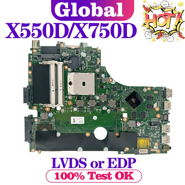 Placa-Mãe Portátil KEFU X550/X570 Para ASUS X550D X750D X550DP.