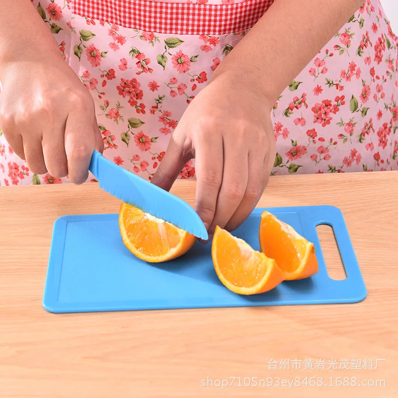 Faca de frutas de plástico infantil Faca de cozinha segura Chef infantil  para pão e queijo Facas de cozinha para crianças - AliExpress