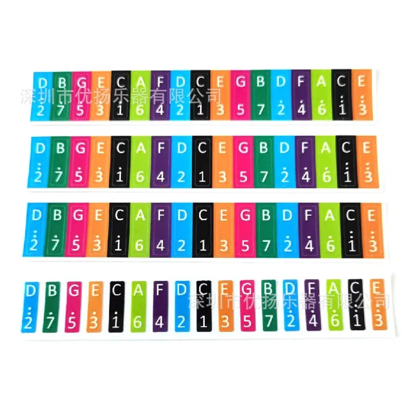 17 Keys Kalimba Note Sticker Thumb Piano Paster Percussion Instrument Auxiliary Learning Tools Multi Style Pin Paper Parts piano keyboard stickers finger piano