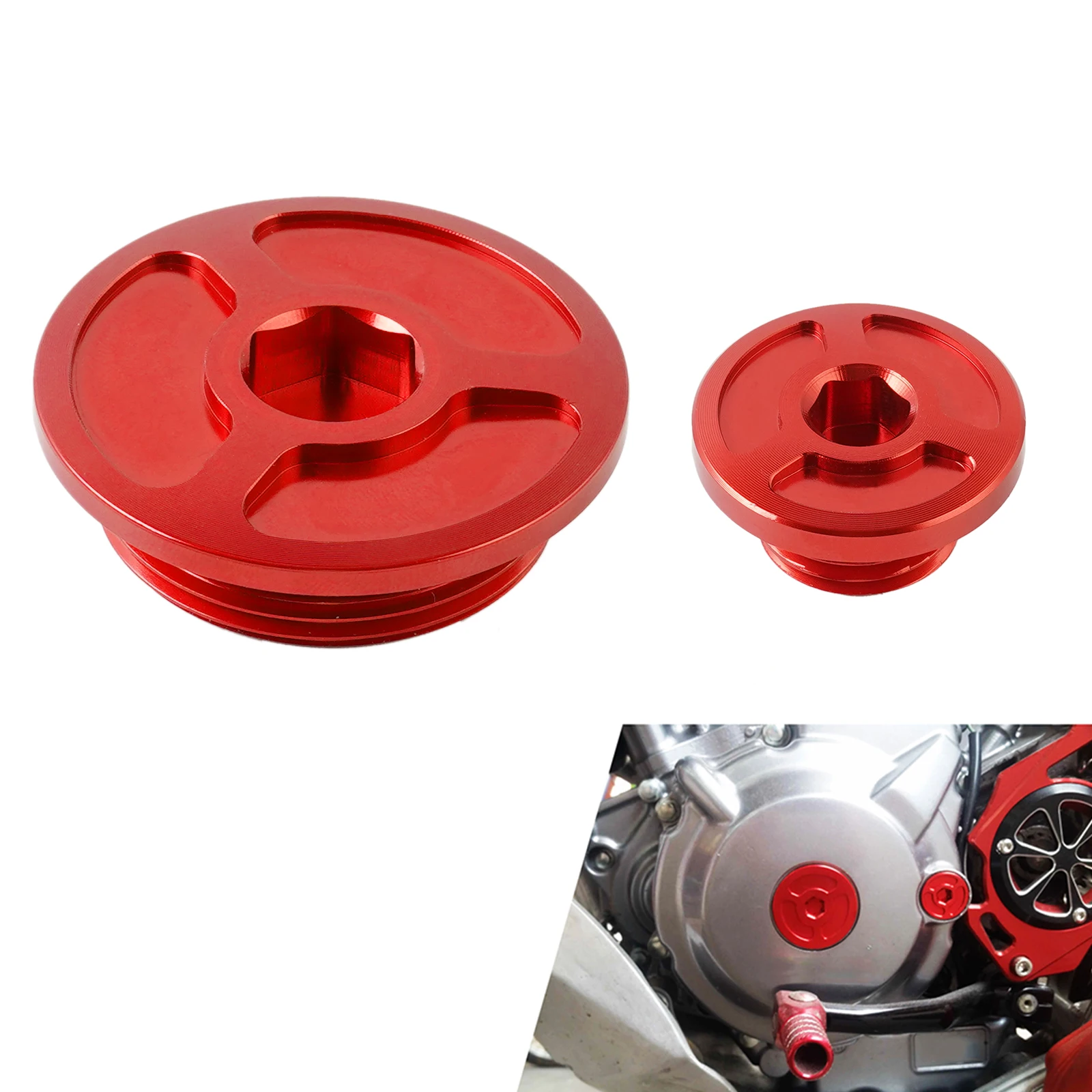 

For Honda CRF250L CRF250M 2012 2013 2014 2015 2016 2017 CRF 450R 450X 250R Engine Timing Plugs Bolts Cap Crankcase Cover Plug