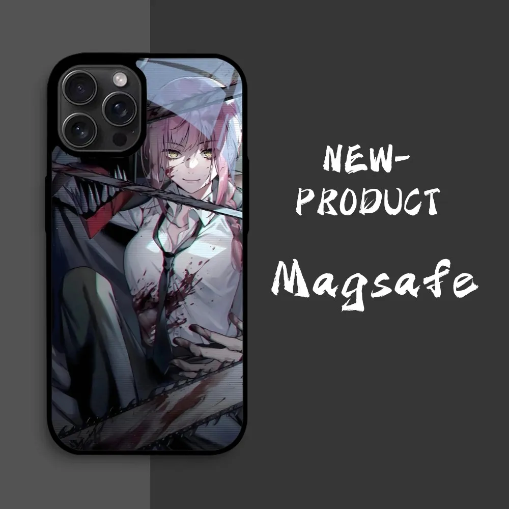 Luxury Mirror Hard  Chainsaw Man Phone Case